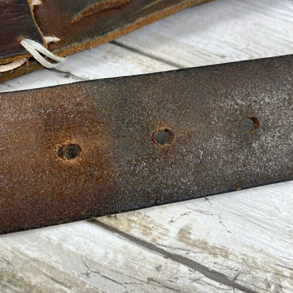 Timberland Western Belt Braided Leather Womens Chunky Small Brown  Boho Outdoor - Picture 8 of 10